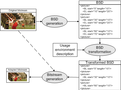 BSD-driven adaptation framework for scalable media resources